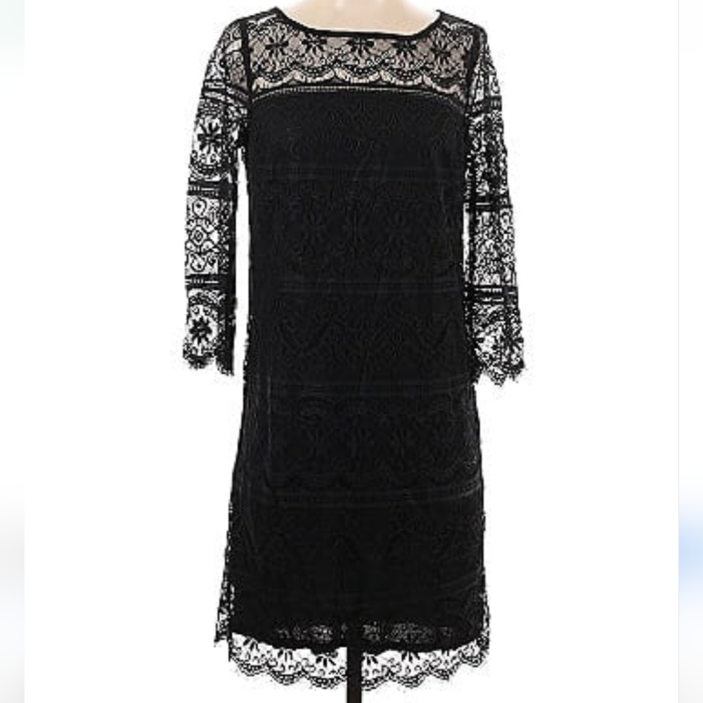 Cocktail black lace dress